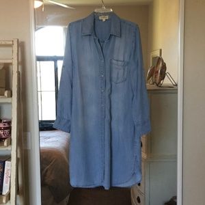 Cloth and Stone Denim Shirt Dress Size Large